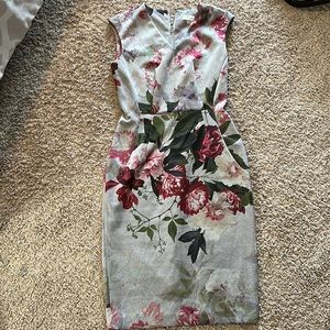 Grey floral Calvin Klein size 2 dress